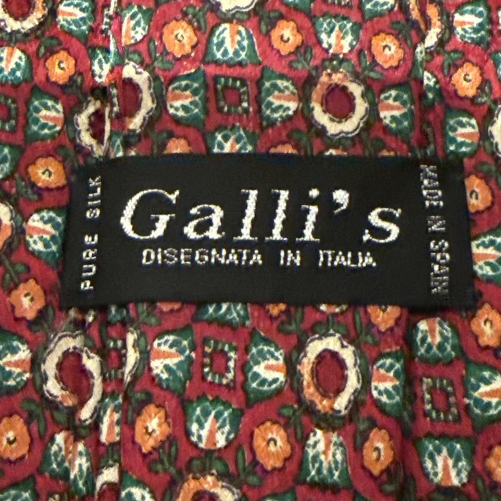 Galli's Men's Silk Necktie Disegnata In Italia Made In Spain